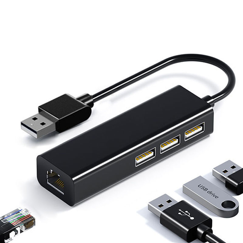 Picture of Source Manufacturer USB Hub Ethernet Port Converter 100m Gigabit Rj45 to Type-C/Usb Network Card Hub