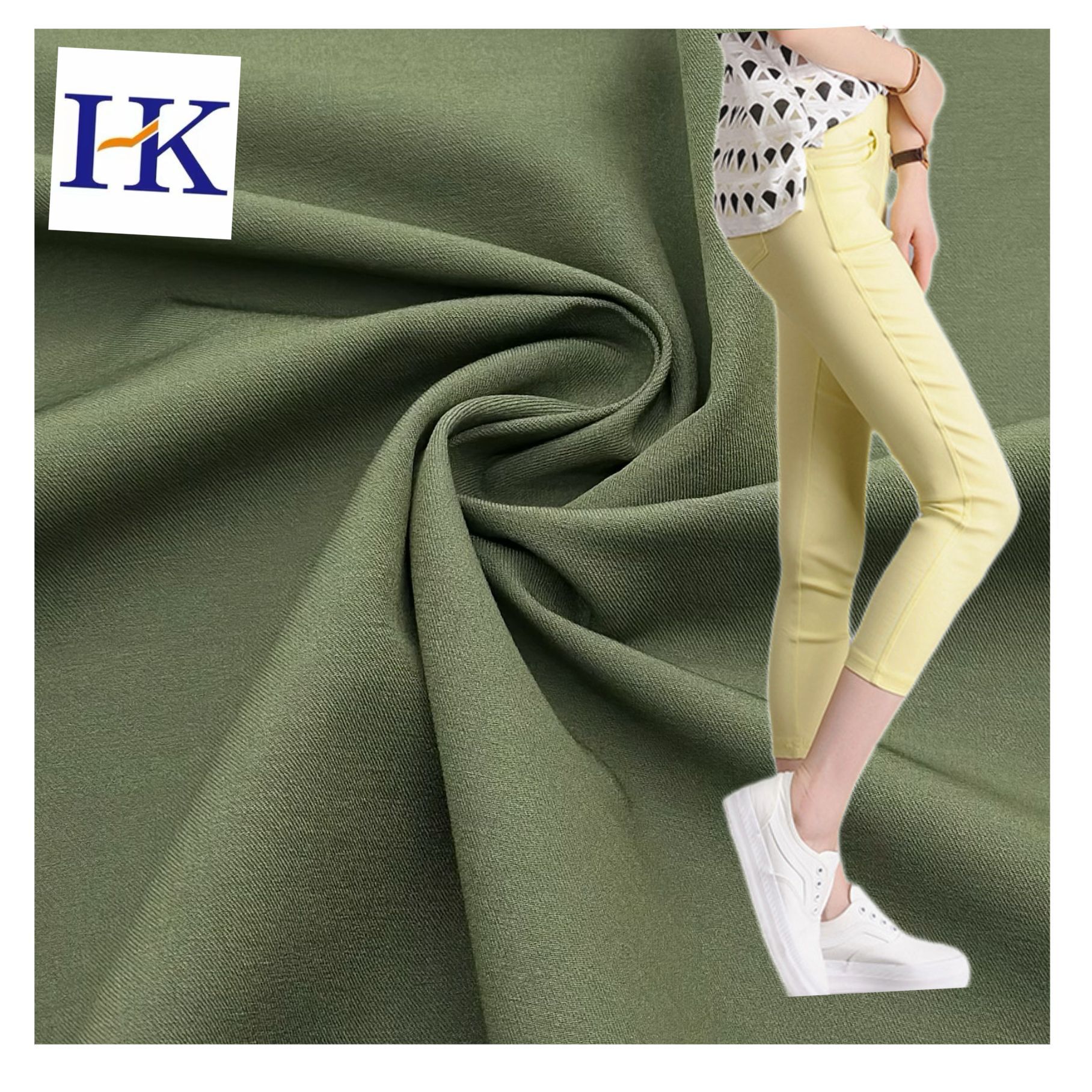 Factory Outlet 2/2 Twill Elastic Grosgrain 40D 20D * 30S Direct Elastic NR Spring/Summer Women's Tight Pants Interwoven Fabric