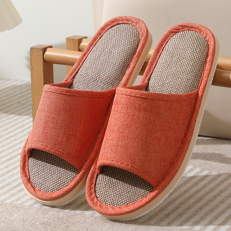 Picture of 2025 New Hotel Cotton and Linen Slippers for Women Spring, Autumn and Summer Home Couples Linen Thick-Soled Four Seasons Sandals and Slippers