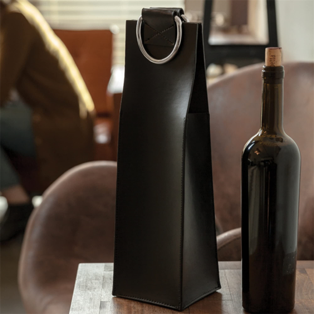 Picture of Ready Stock Wine Packaging Gift Box Satchel Red Wine Storage Gift Box Bag Leather Wine Storage Bag Set