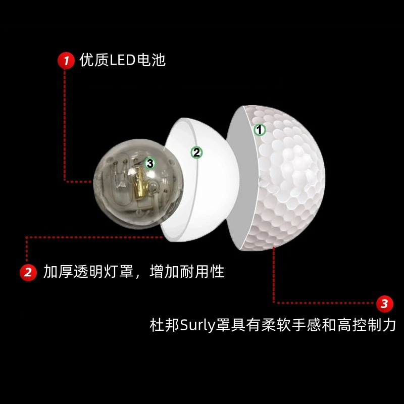Picture of Caiton Golf Luminous Ball Led Three-Layer Flash Ball Source Factory Night Club Golf Luminous Ball