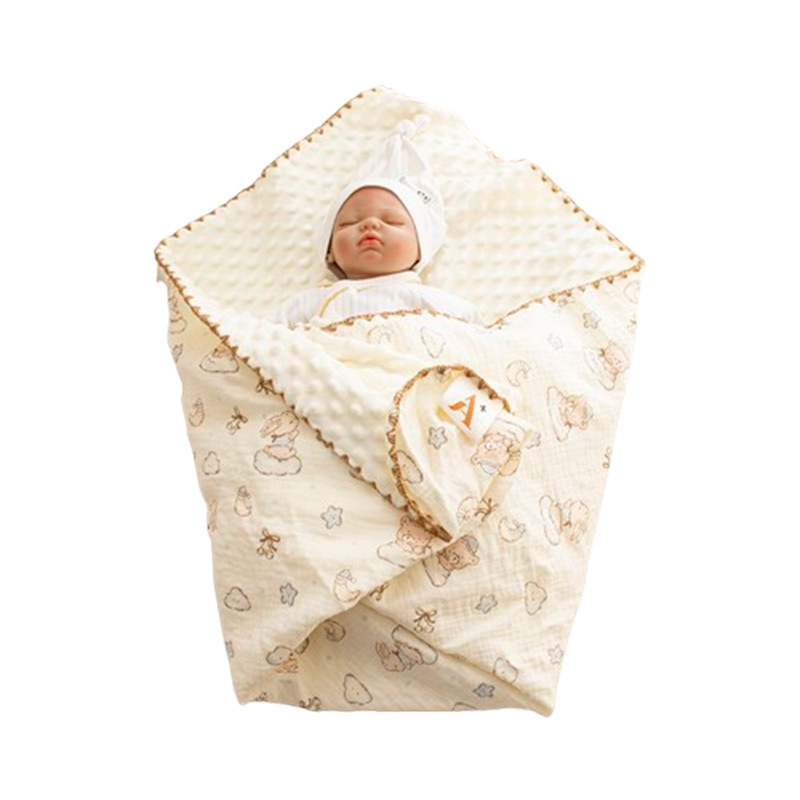 Picture of Baby's Gauze Cotton Cartoon Printed Blanket Children's Beanstalk Blanket Kindergarten Baby's Lunch Break Blanket Air-conditioning Blanket