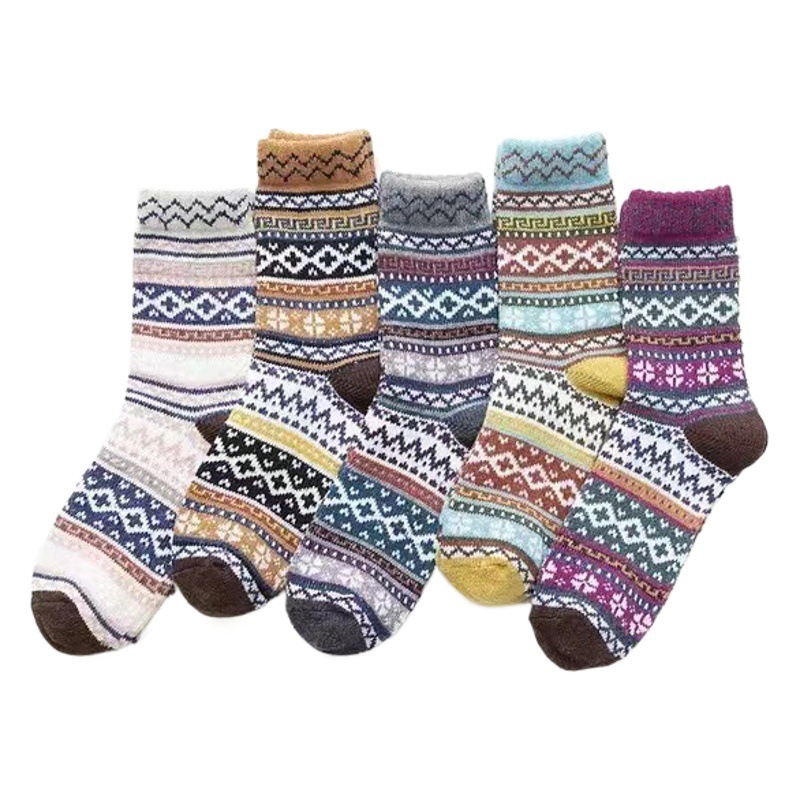 22 Amazon AliExpress cross-border supply two-way new Christmas tree men and women socks rabbit wool socks wholesale European and American