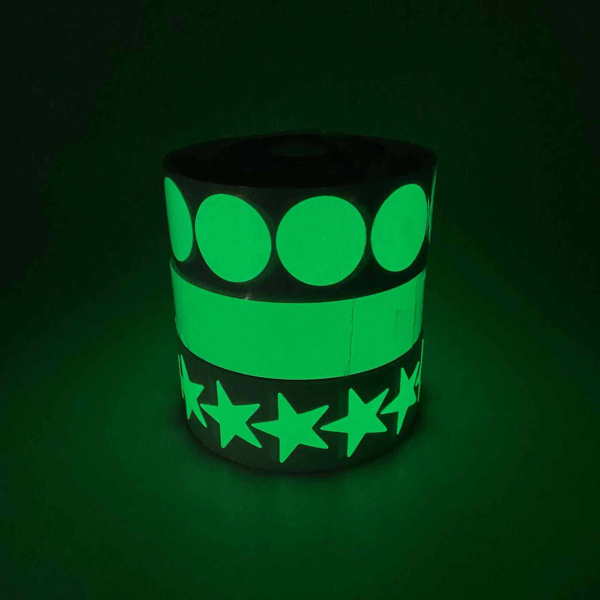 Factory produces luminous stickers luminous tape luminous fluorescent tape switch luminous stickers round star Arrow