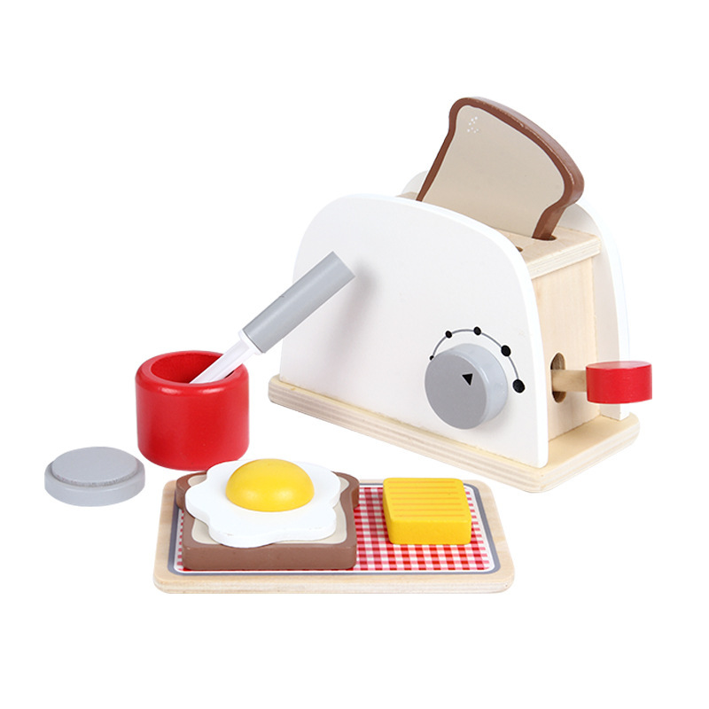 Picture of Children's Play Home Simulation Bread Machine Boys and Girls Mixer Cooking Kitchen Toy Set Wooden
