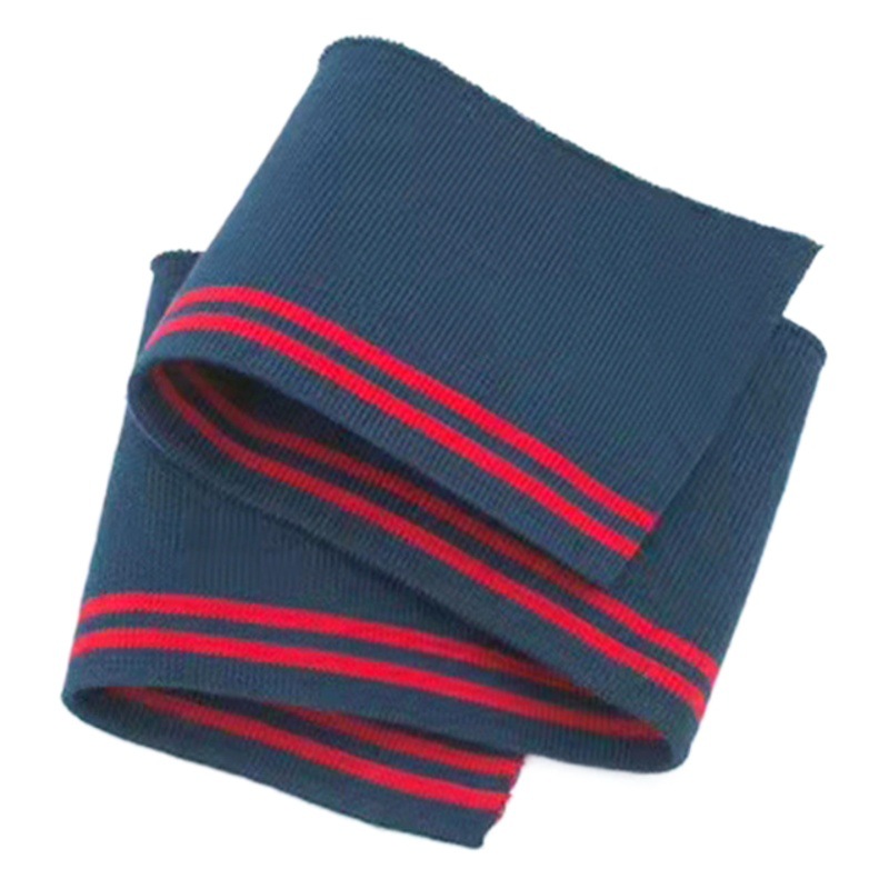 Ribbed Cuff Knitted Fine-Grained Collar Wholesale School Uniform T-Shirt Polo Threaded Collar Stretch Fabric Accessories Collar