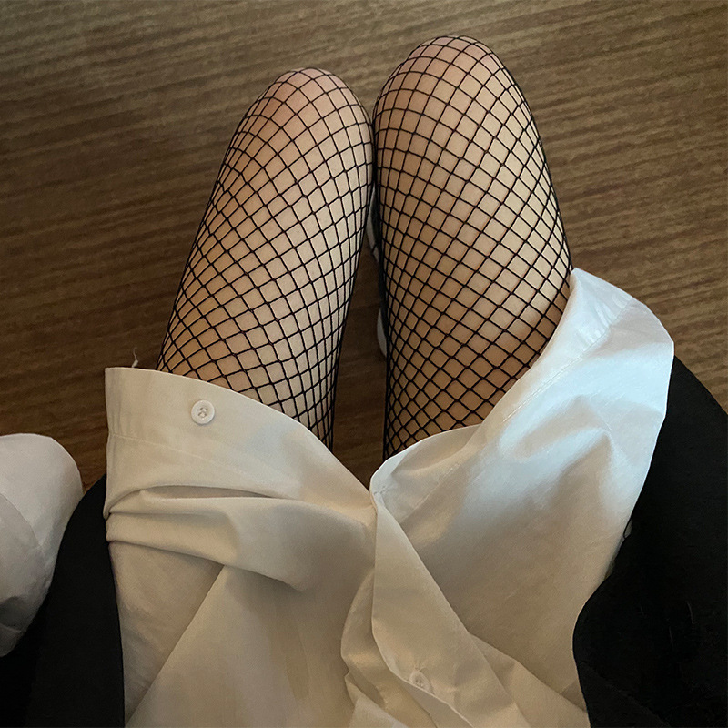 Picture of Internet Celebrating Halloween Nets Skull Spider Web Hollow Fishnet Stockings Pure White Silk Stockings Sexy Black Silk