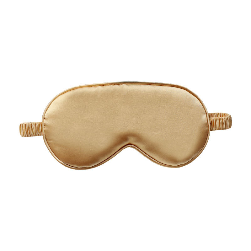 Picture of Imitation silk sleep goggles lunch break shading breathable elastic goggles printed logo double-sided silk goggles wholesale