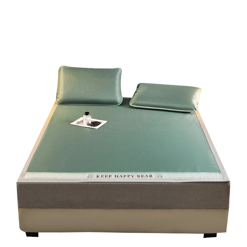 Picture of Category a Maternal and Infant Grade Carbon Light Ice Silk Mat Three-Piece Set Summer Student Dormitory Single Machine Washable Summer Air-Conditioned Mat~