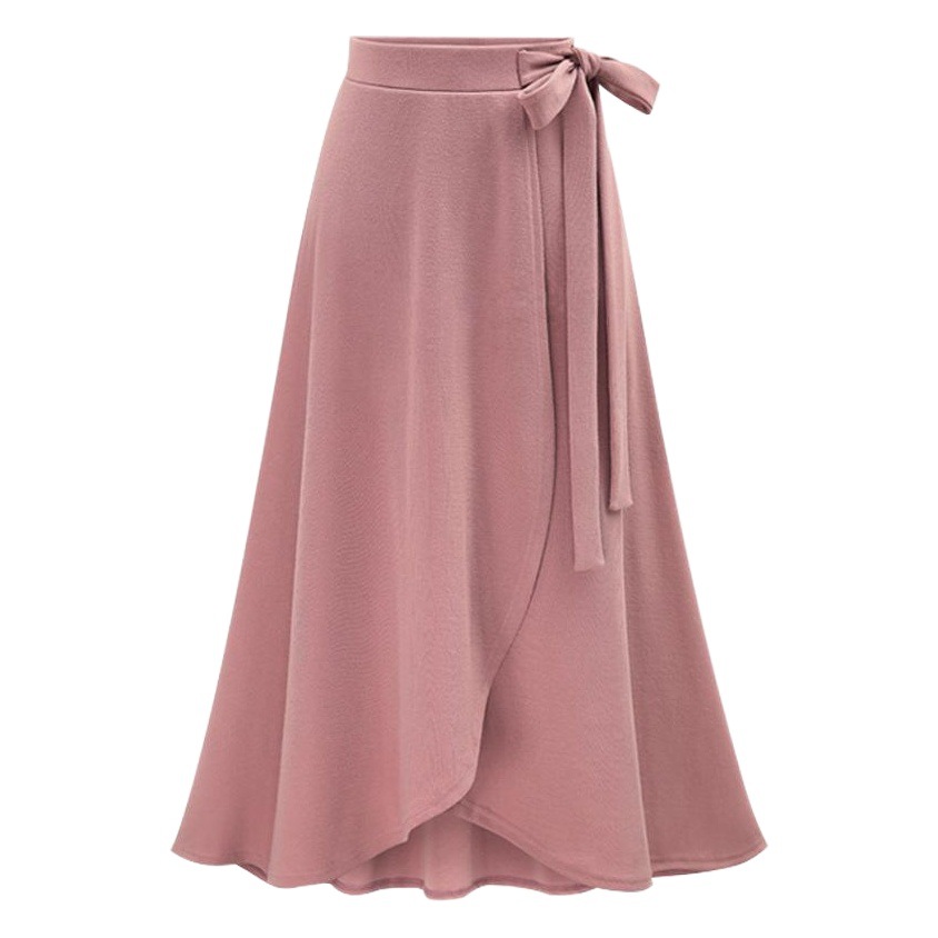 Women's Skirt Autumn New High Waist Irregular Skirt Split Skirt European and American plus size Mid-length Strap Women's Skirt Mid-length