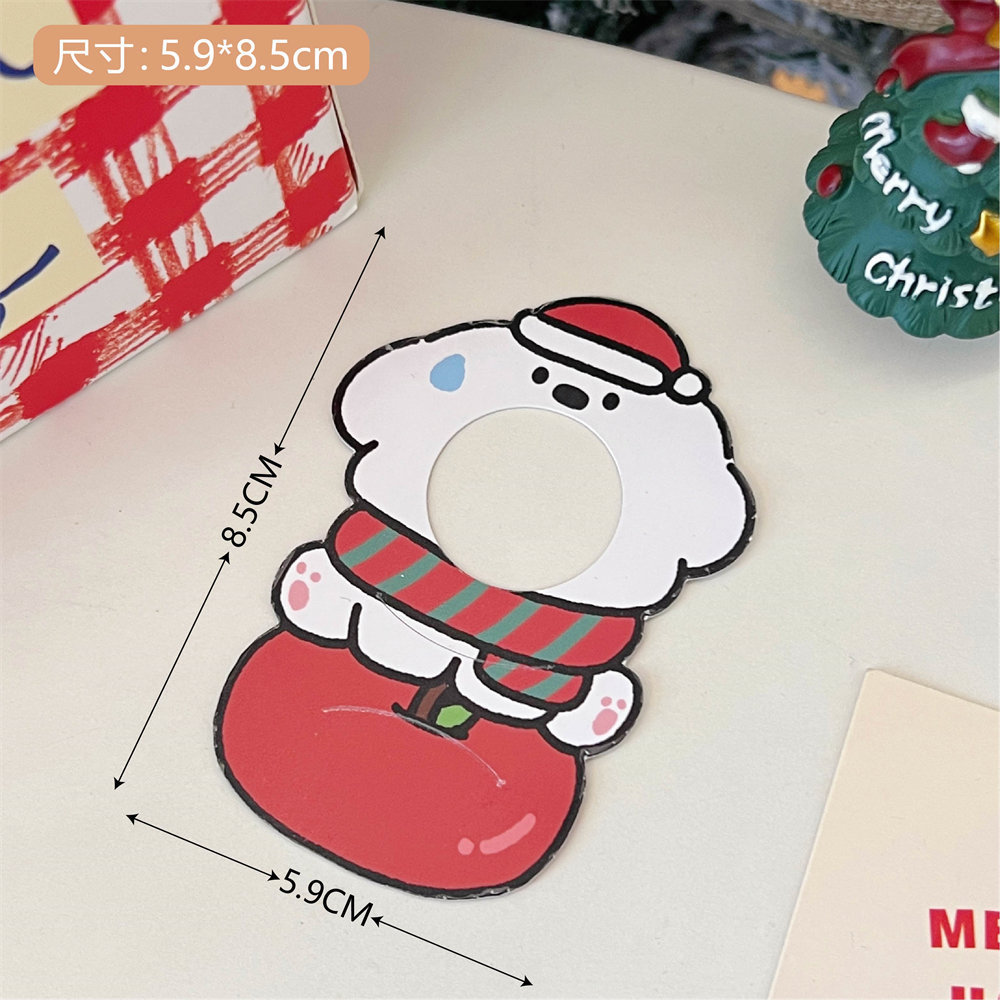 Picture of Tengyi original Christmas lollipop cardboard card blessing greeting card children's candy gift packaging decoration card