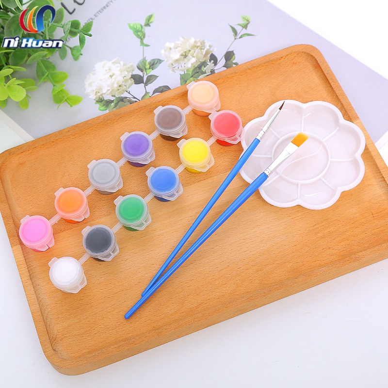 Picture of Children's Waterproof Acrylic Pigment Strip Kindergarten DIY Fine Arts Graffiti Gypsum Pigment Kite Painting Pigment