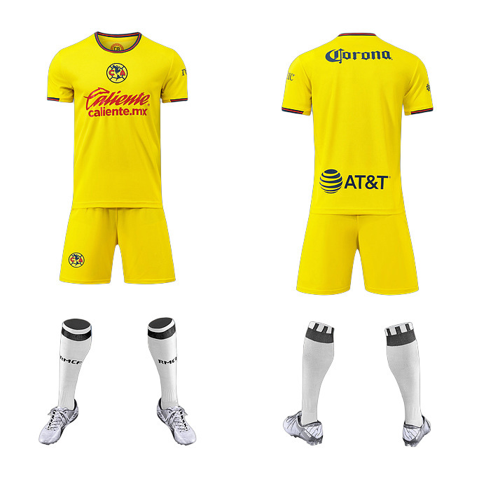 2425 Mexican League America Jersey Home and Away Two Away Kidsren's Adult Team Football Uniform Set