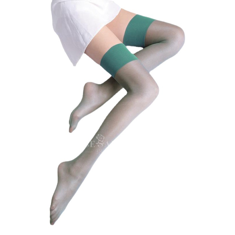 Luoying 12D Glitter Silk Ribbed Stockings Sexy Sexy Stockings Women's Thin Over-The-Knee Thigh Socks 0919