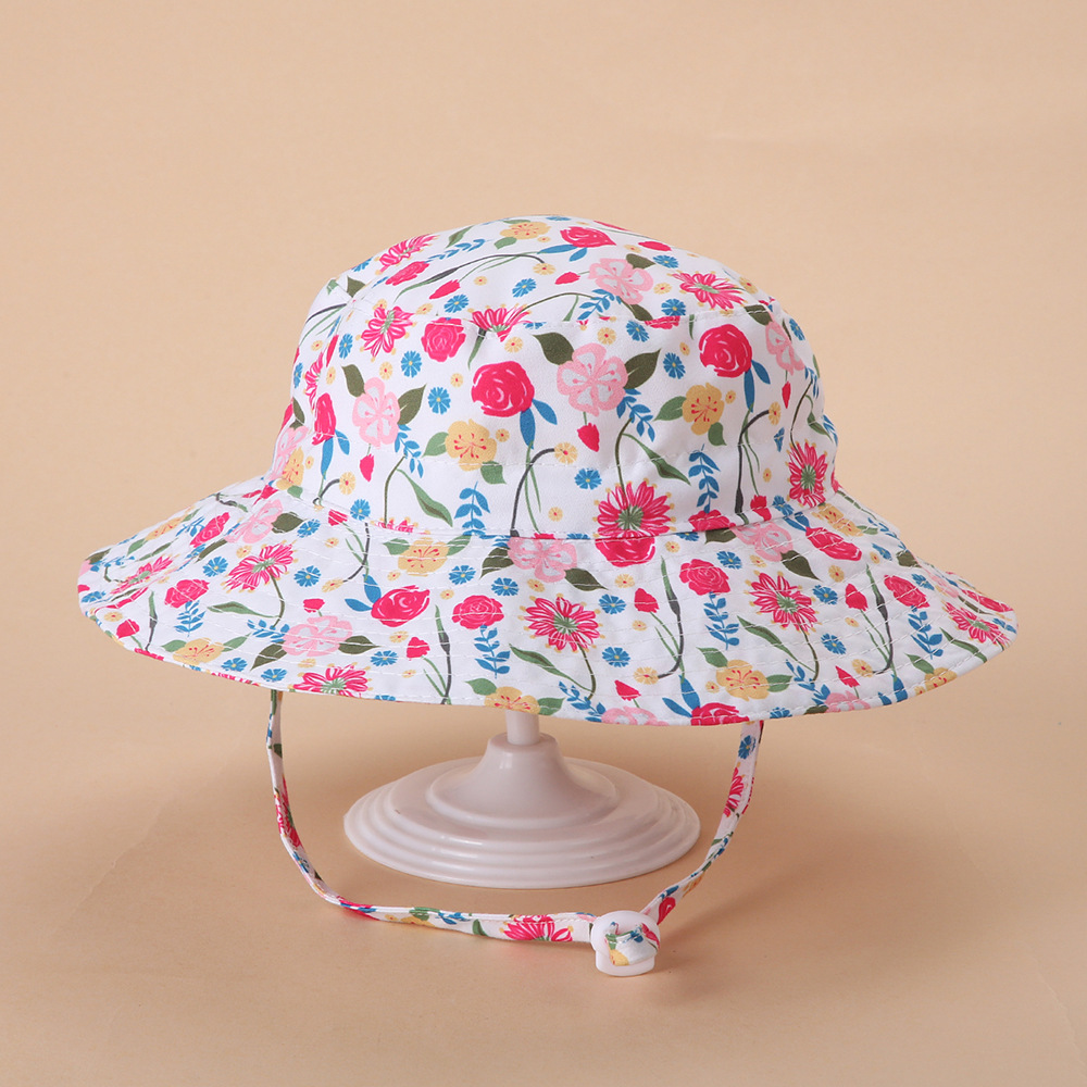 Picture of Spring and summer European and American new sun hat for boys and girls baby breathable quick-drying beach hat for children sunscreen adjustable fisherman hat