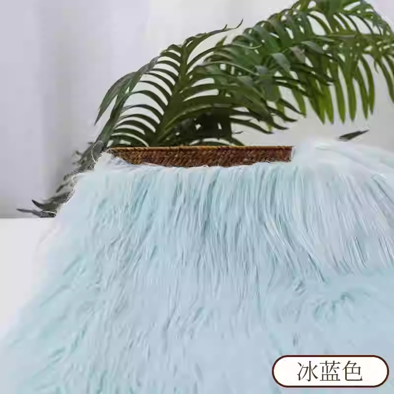 Picture of Falling Wool Plush Fabric 9cm Beast Dress Beast Hair Long Hair Roll Bundle Fried Hair Long Hair Hand-made Cotton Doll DIY
