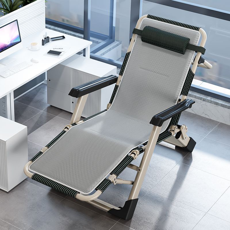 Folding recliner can be sitting or lying on summer sleeping chair lunch break chair nap bed office backrest home folding bed