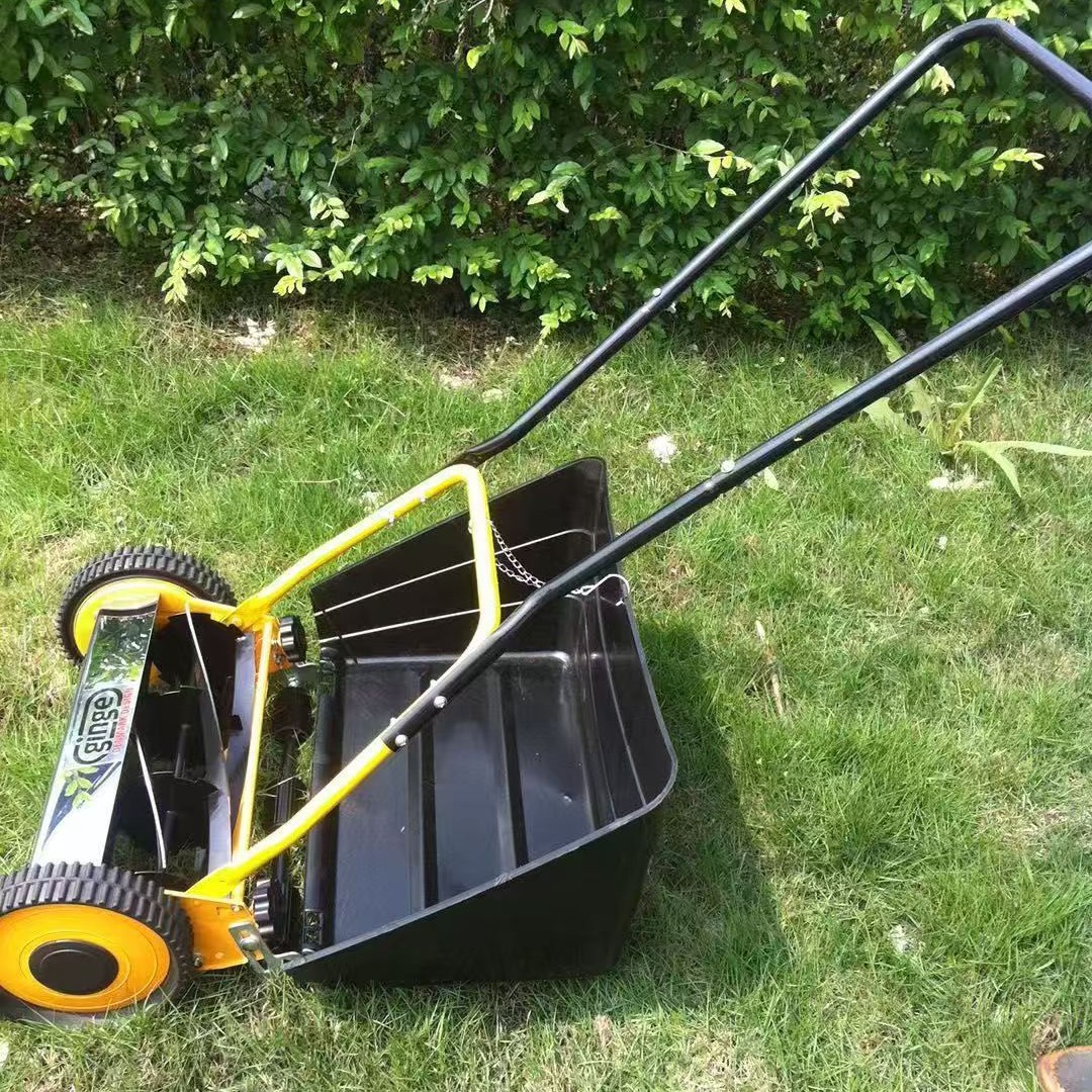 Lawn mower lawn mower hand push non-power home lawn mower trimming small garden manganese steel lawn mower