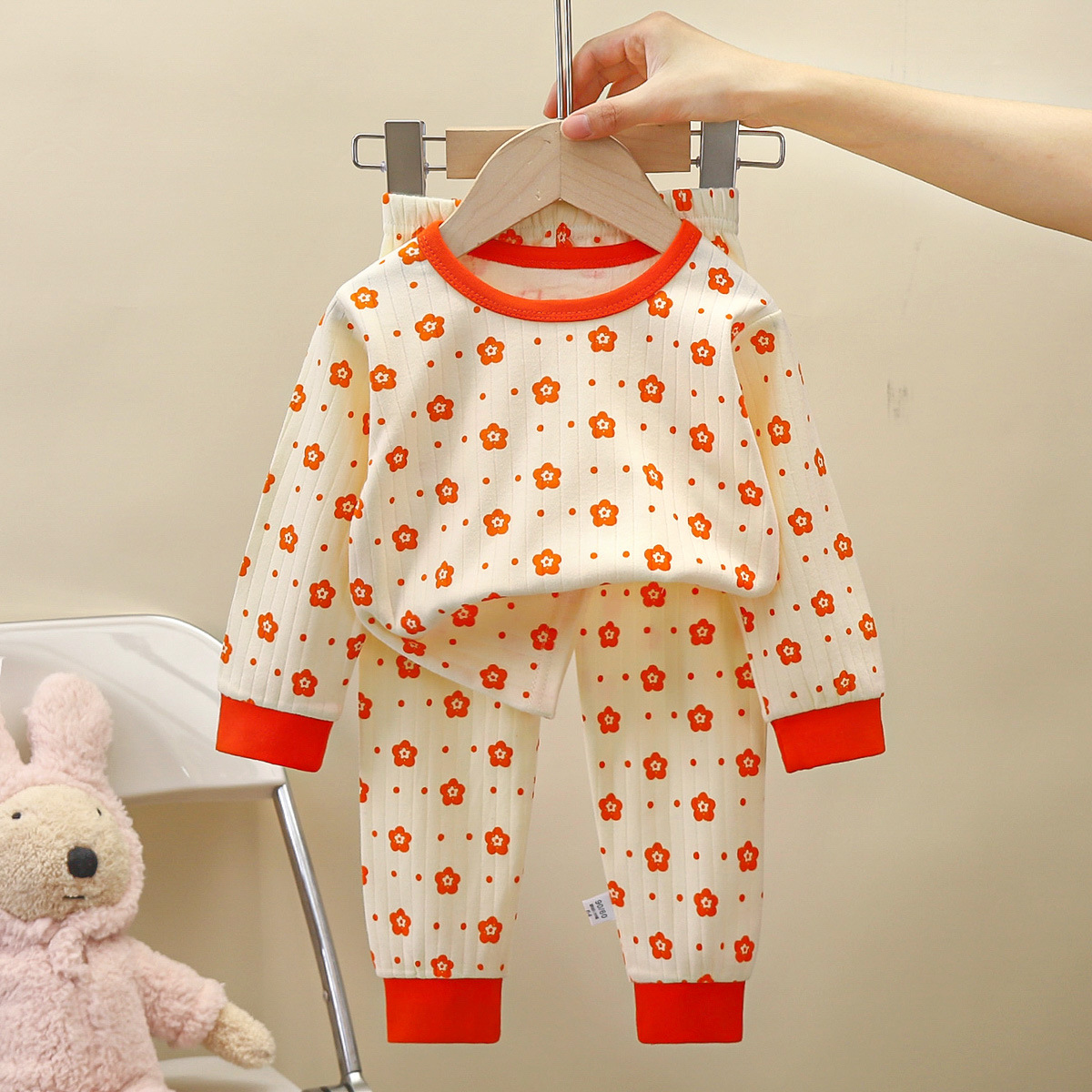 Picture of Children's Pure Cotton Underwear Set, New Autumn Style, Boys' Autumn Clothes and Pants, Baby Pajamas, Girls' Loungewear, Children's Clothing