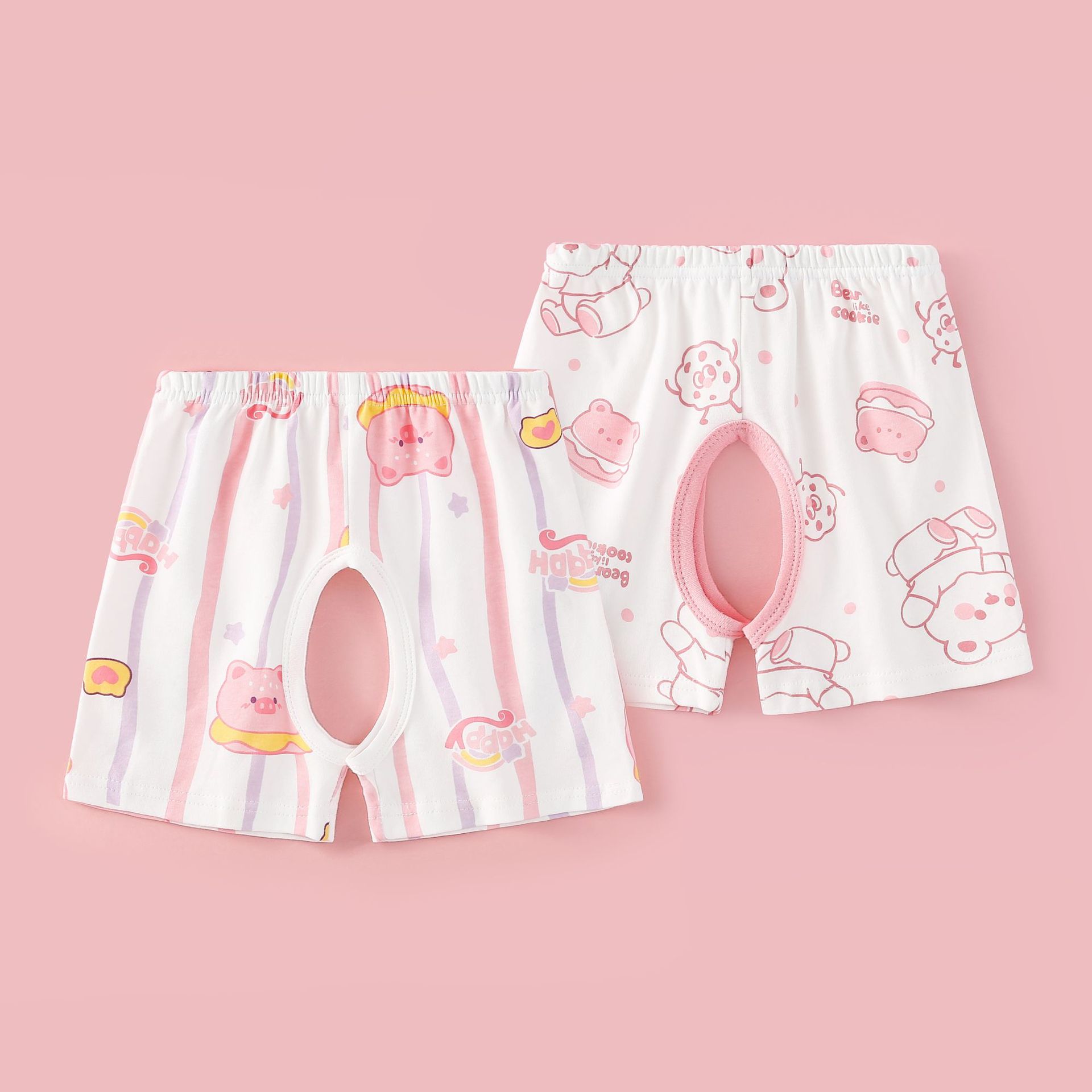 Newborn Shorts Kidsren's Summer Thin Crotch Pants for Boys and Girls Pure Cotton Infant Home Pants Pajamas Sweatpants