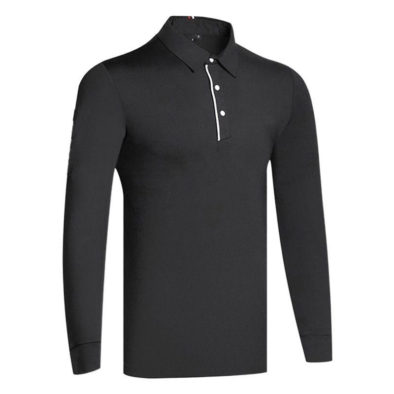 New autumn and winter golf men's quick-drying long-sleeved breathable fashionable stretch top golf sports casual polo shirt