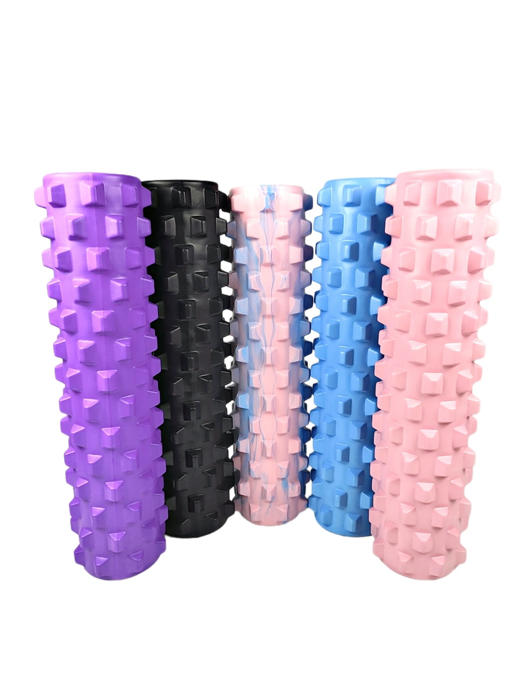 EVA color solid yoga column 45CM fitness exercise muscle relaxation massage stick hollow spike foam roller