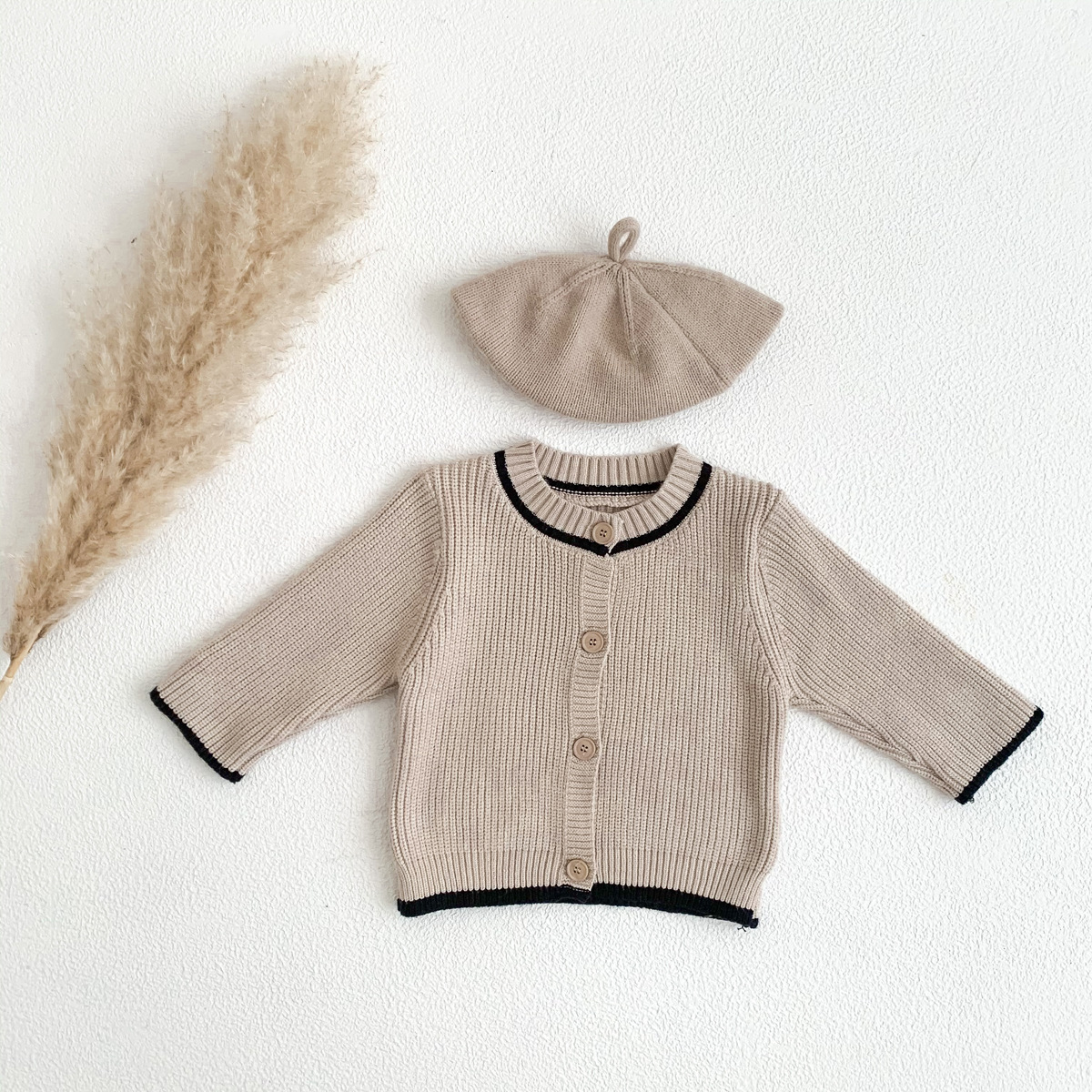 Picture of Children's Autumn and Winter Knitted Coat ins Korean Style Baby Soft Sweater Cardigan Newborn Boy and Girl Baby Coat