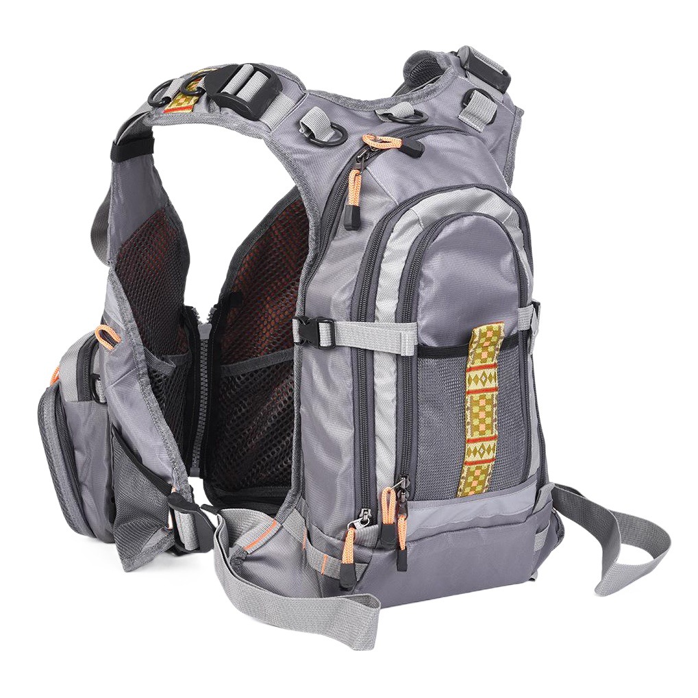 Fishing Vest + Life Jacket + Backpack Multi-Functional Life Jacket Vest Fly Fishing Backpack Multi-Flap Pocket Pants