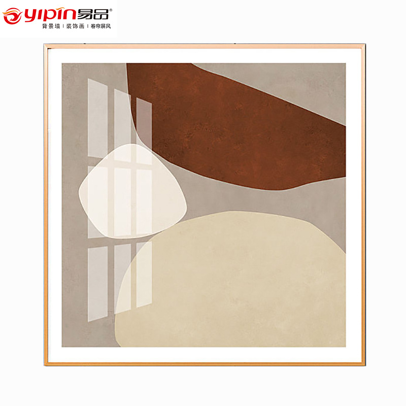 Picture of Light Luxury Abstract Hanging Painting Creative Foil Gold Living Room Restaurant Entrance Art Geometric Color Block Graphic Decorative Painting Wholesale