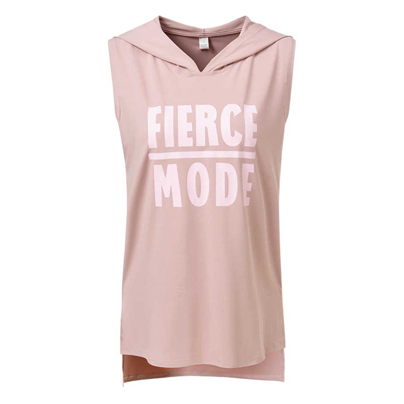 Sleeveless Hooded Quick-drying Iron Sports Vest Women's Outer Wear Running Fitness Suit T-shirt Loose Yoga Suit Summer Top