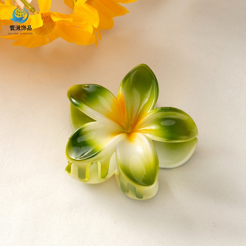 Picture of Cross-border egg flower clip large high-grade gradient Flower hairpin back head updo ponytail shark clip headdress