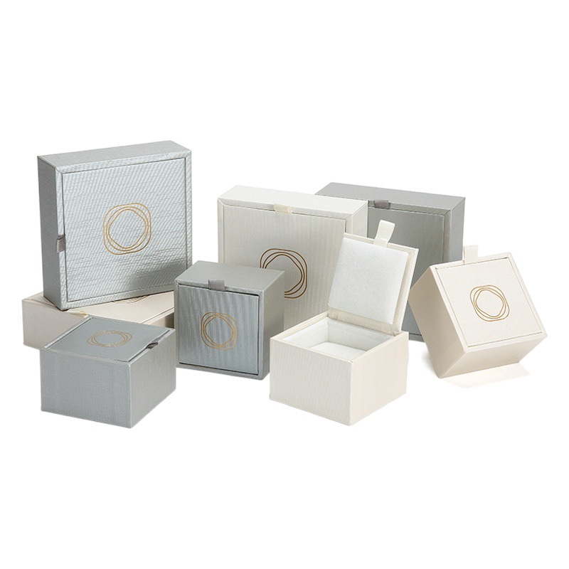 Wooden High-End Brushed Jewelry Box in Stock Accessible Luxury Jewelry Box Ins Style Necklace Ring Earrings Jewelry Box