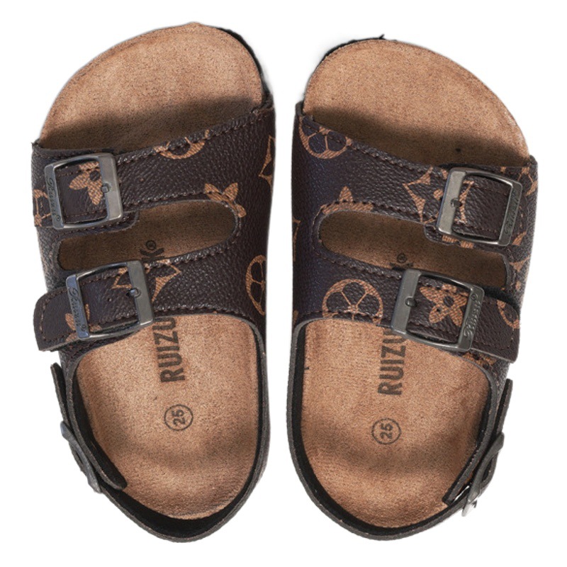 RUIZUSTOCK New Children's Cork Sandals Boys Sandals Slippers Women's Beach Shoes Korean Style Trendy Baby Shoes