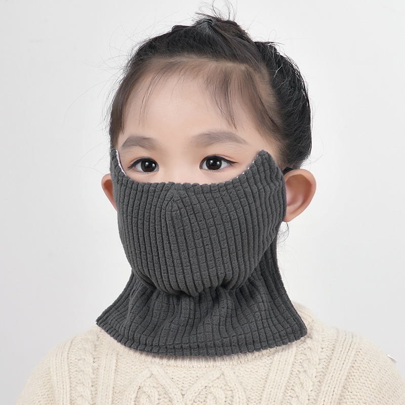 Picture of Children's Mask Warm Cold-proof Windproof Autumn and Winter Girls Fashion Baby Thickened Neck Protection Ventilating Mask Washable