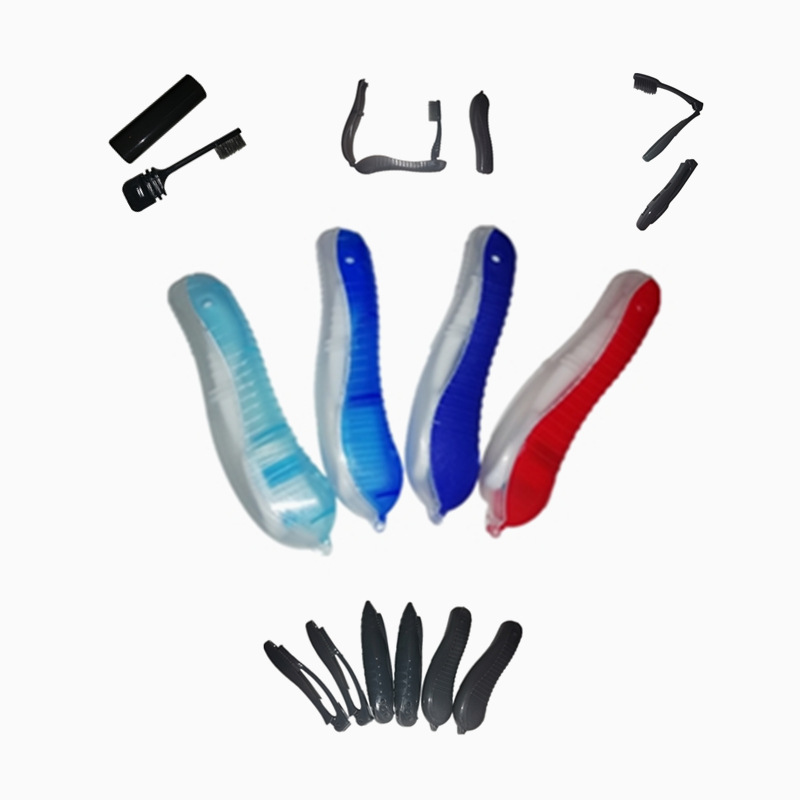 Picture of Folding Toothbrush Outdoor Travel Adult Personalized Portable Storage Sleeve Scrub Soft Hair Group Building Gift Advertising Toothbrush