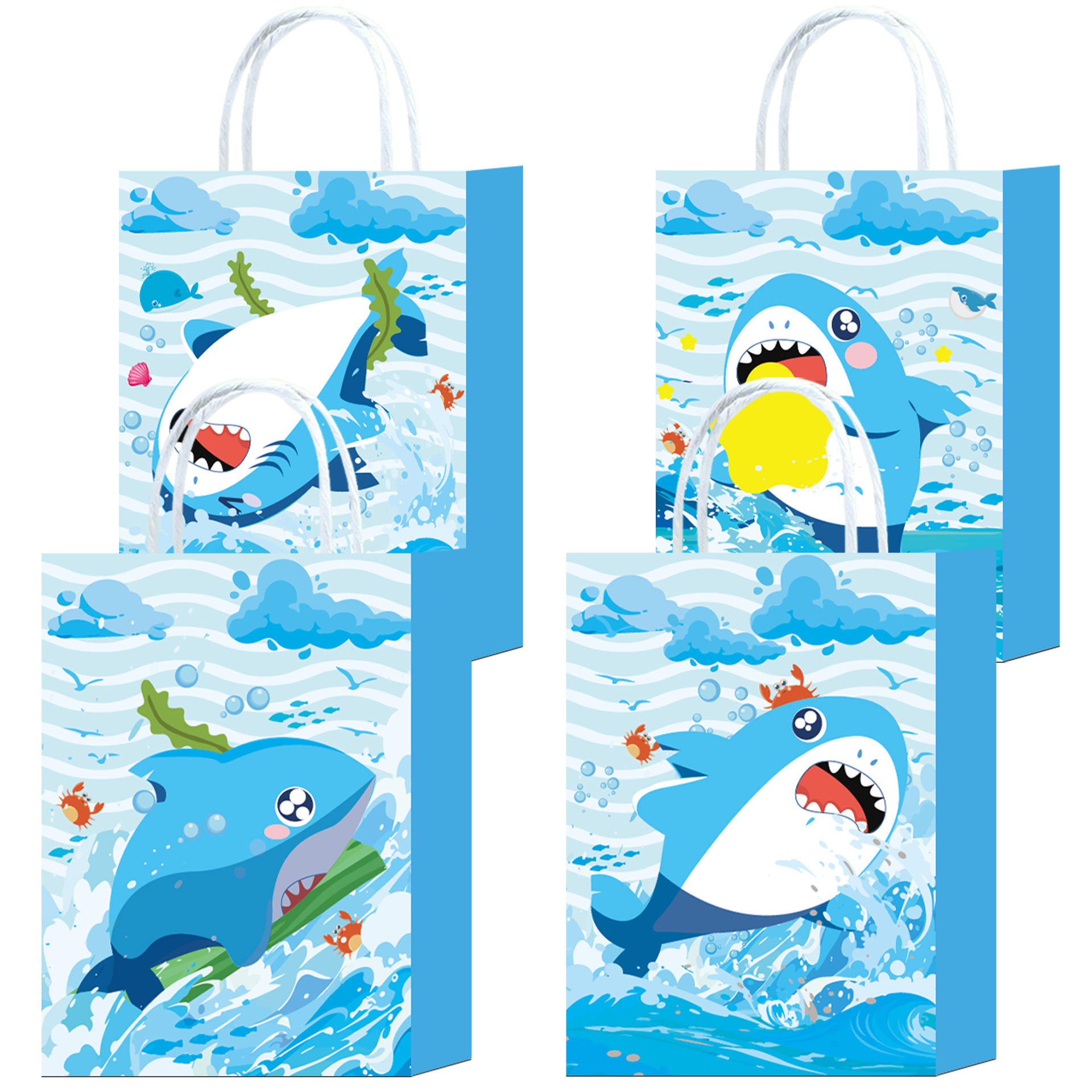 Manufacturer's New Amazon Shark Kraft Paper Bag Paper Bag Handbag Gift Bag Universal Paper Bag