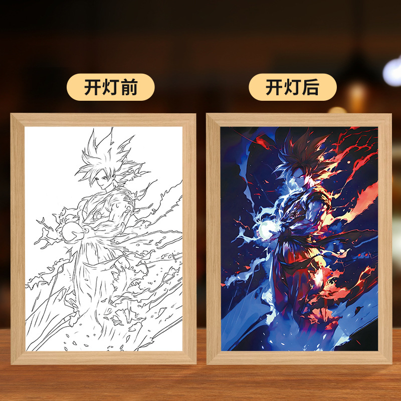 Picture of Carefully Selected Dragon Ball Carrot Goku Lighting Painting Vegeta Super Saiyan Creative Atmosphere Light Ornaments