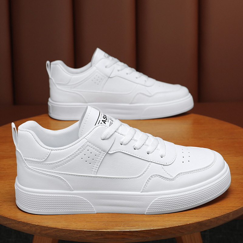 2024 Summer Men's Shoes New Breathable White Shoes Men's Korean-style Trendy All-match Sneakers Casual Sneakers Trendy Shoes