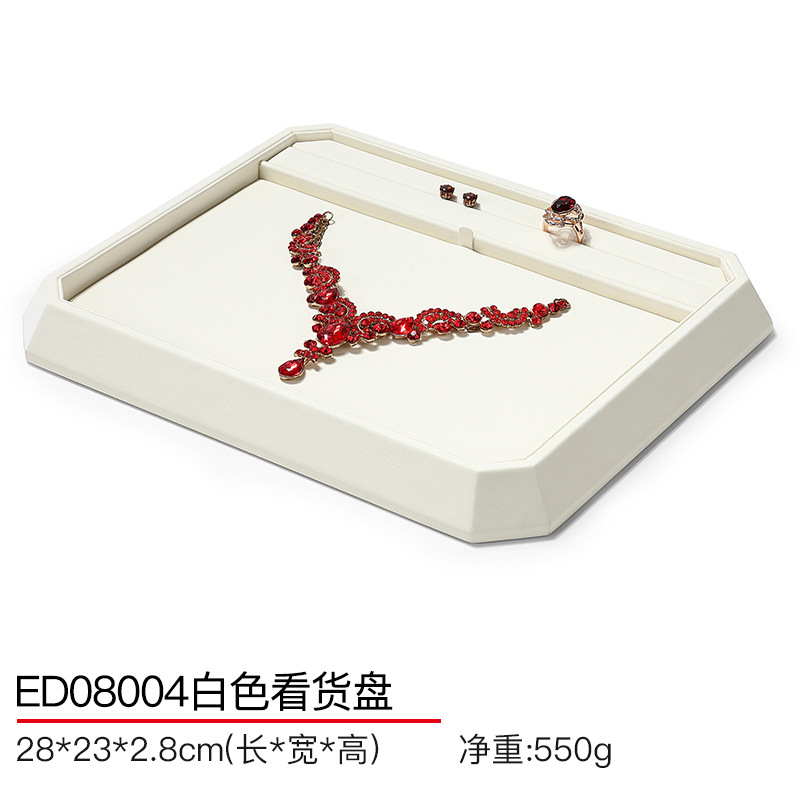 Picture of Hongtai jewelry display tray ring bracelet necklace window display props flannel jewelry plate counter