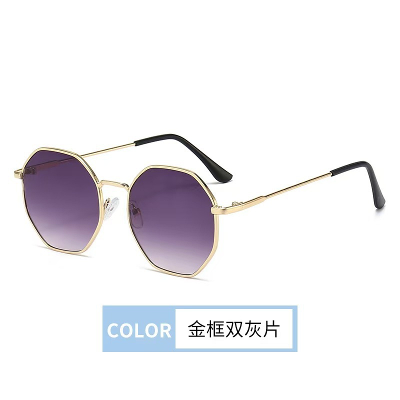Picture of Cross-Border New Fashion Retro Full-Frame Metal Trendy Sunglasses for Men and Women Traveling Street Photography Sunglasses Wholesale