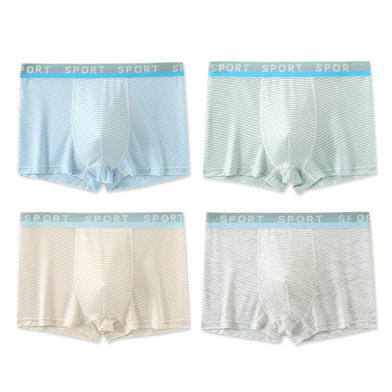 Picture of Youth underwear boys' breathable mesh middle school students' underwear boxer summer middle school students' modal