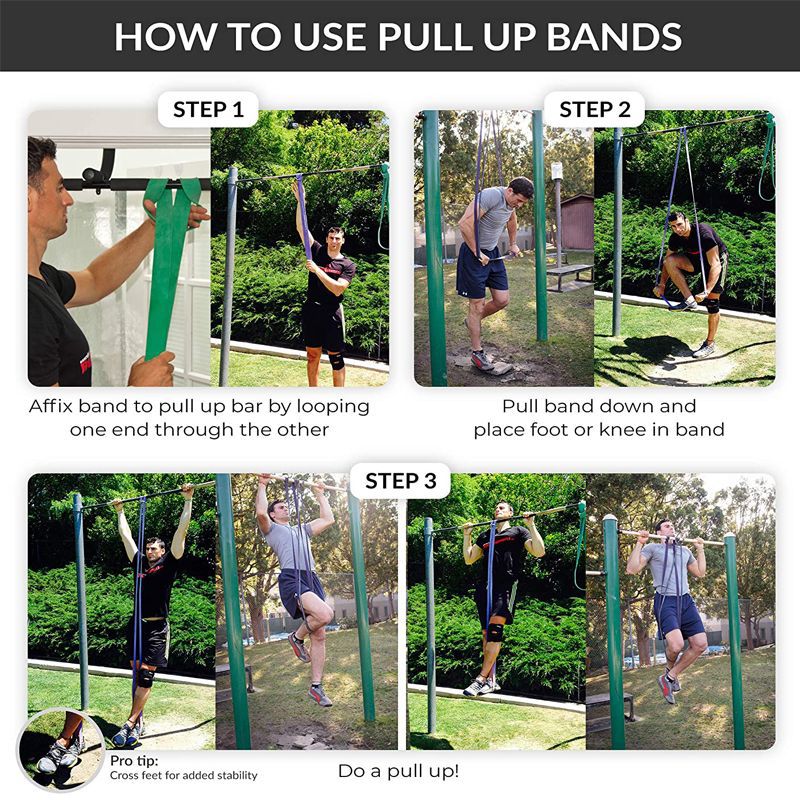Picture of Fitness elastic belt pull-up resistance belt strength training elastic rope men's and women's yoga stretch auxiliary tension belt