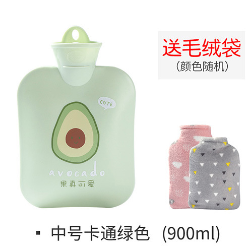 Picture of Pvc Water-Filled Cartoon Plush Hot Water Bottle Student Cute Explosion-Proof Hand Warmer Bag Removable and Washable Foot Warmer Water-Filled Hot Water Bottle