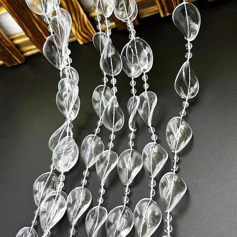 Picture of Acrylic bead curtain line curtain wedding road lead crystal string wedding scene stage ceiling decoration diy door curtain partition