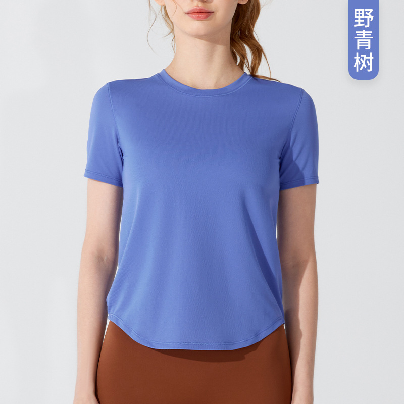 Picture of Big Sale New Sports Short-Sleeved Women's Loose Running Lightweight Breathable T-Shirt Elastic Fitness Wear Quick-Drying Yoga Top