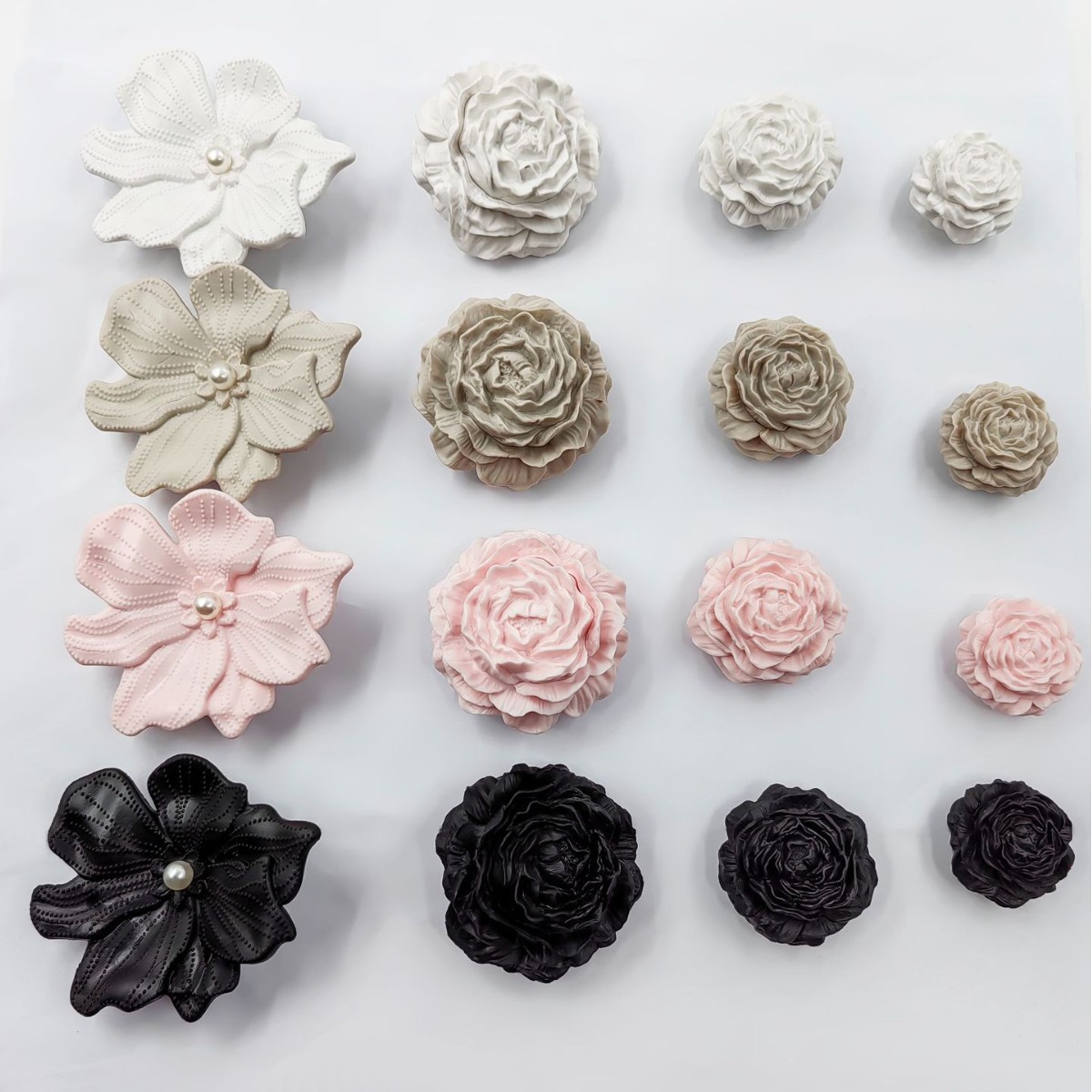 New High-End Stereo Soft Rubber Flower Hole Shoes DIY Accessories Spring and Summer Versatile Set Detachable Bouquet Shoe Buckles