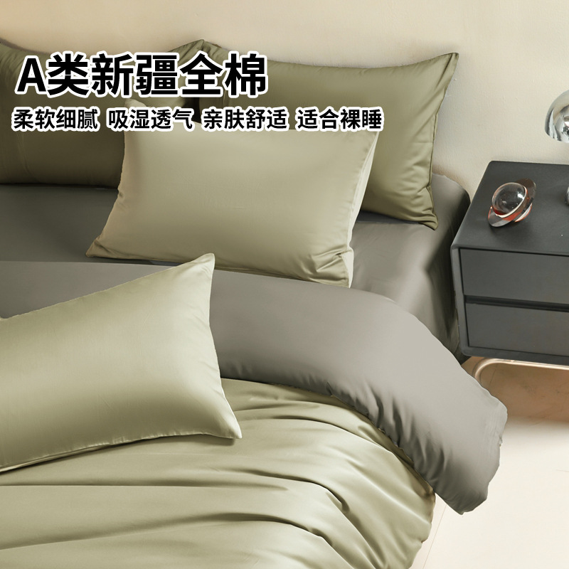 Picture of 120 cotton four-piece set 100 cotton quilt cover sheets high sense Xinjiang long staple cotton bedding
