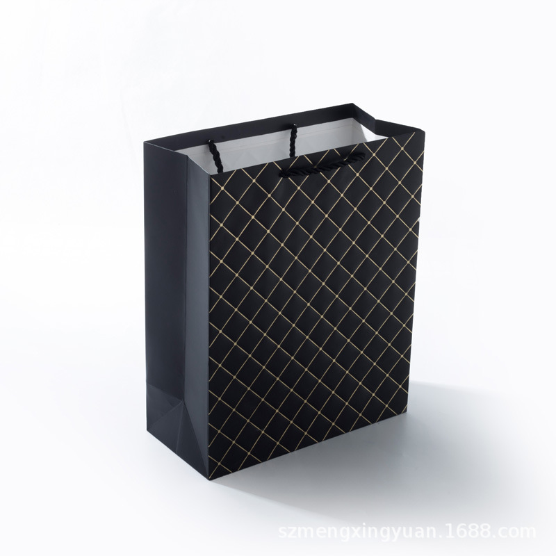 Picture of Creative New Fashion High-End Oversized Gift Bag Gift Bag European and American Hot Stamping Plaid Business Satchel Paper Bag