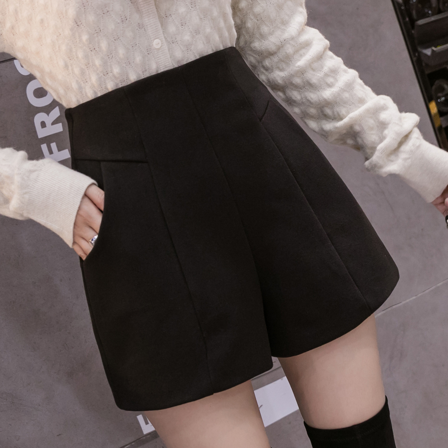plus size Women's chubby girl Shorts Women 2022 Students High Waist Fashion Sexy Hot Pants Black Slim Look All-match Trendy Pants