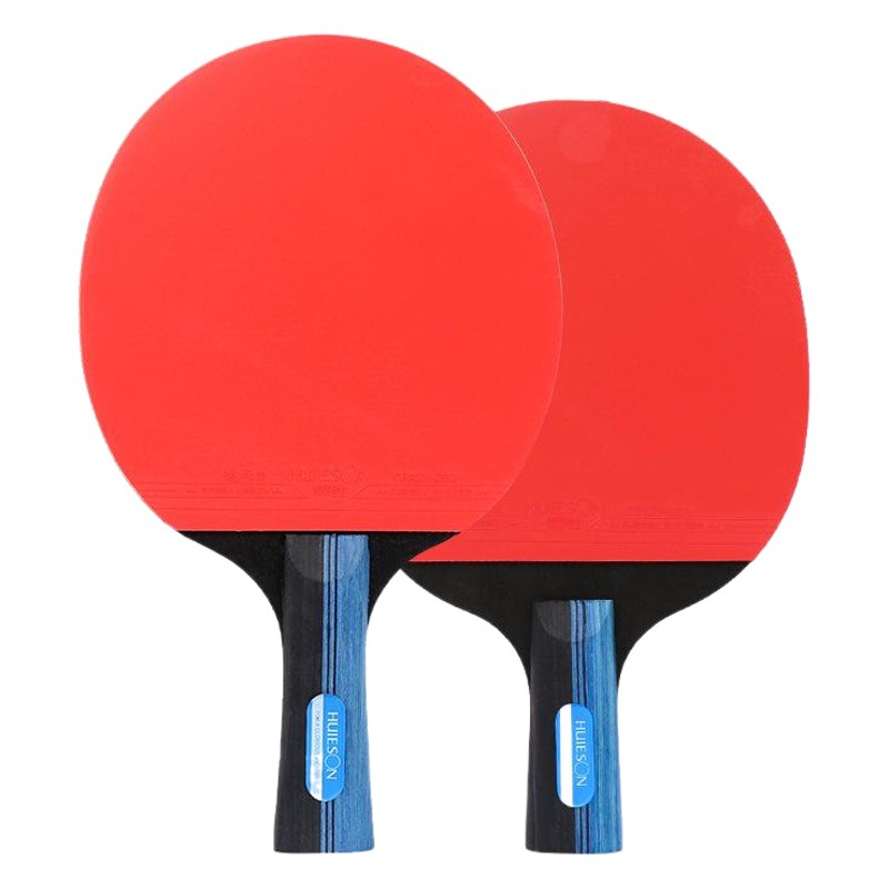Factory Direct Sales Hui Sheng S300 Table Tennis Racket for Children and Adults Training Racket Horizontal and Vertical Racket Set Seven-Layer Pure Wood